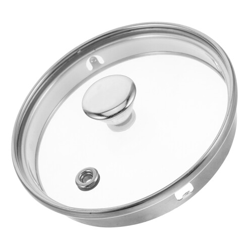 2Stk Glasdeckel Silber Mit Antiverbrüh-Griff Hitzebeständig 2