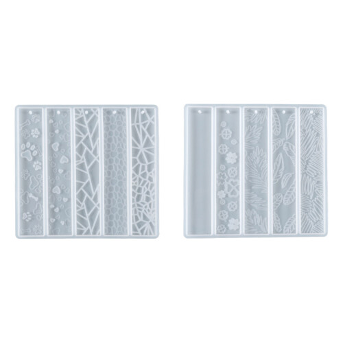 Floral for Cat Paw Bookmark Silicone Molds Rectangle-Set