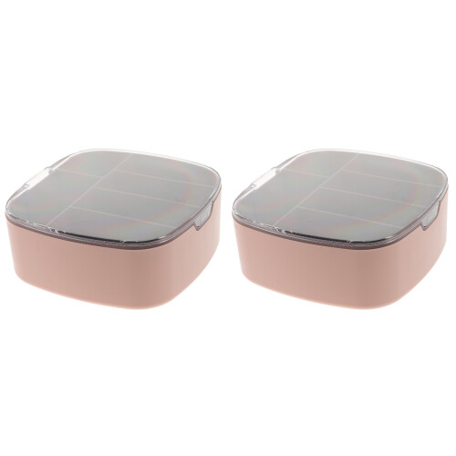 2St Kabelbox Roze Met Compartimenten Voor Desktop En Kabels 1