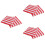 60St Wegwerp Party Servetten Rood Papier Voor 6