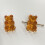 Acrylic Bear Pendants Small Bear Beads-White Horizontal hole 7