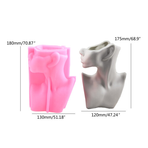 Moule époxy plat Pot de fleur succulente, moule en Silicone 1