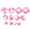 48St Mini Pop Hoed Roze Gestreept DIY Accessoire Voor Pop 1