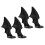 4Paren Set Zwarte Helm Vleugels Plastic Voor DIY Accessoires Decor 1