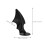 4Paren Set Zwarte Helm Vleugels Plastic Voor DIY Accessoires Decor 2