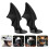 4Paren Set Zwarte Helm Vleugels Plastic Voor DIY Accessoires Decor 10