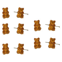 10 Stück Bär Anhänger-Orange Horizontales Loch