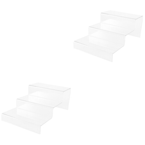 2St Drie-Laags Transparant Opbergrek Display Stand 2