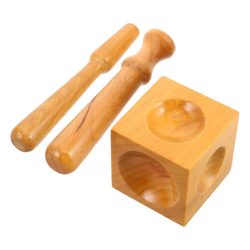 3Sets Chocolade Hout Doming Punch Set Voor Sieraden En Hobby 2