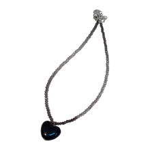 Sweet Heart Pendant Necklace Clavicle Chain Gradient-Black