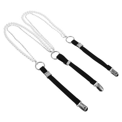 Modieuze Elastische Bretels Dames Met Parel En Metalen Clips