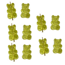 DIY Jewelry Supplies Bear Beads for-Yellow vertical hole