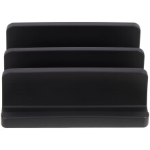 3St Zwarte Plastic Laptop Storage Stand Verticaal Voor Thuis