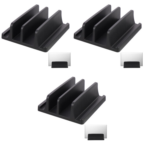 3St Zwarte Plastic Laptop Storage Stand Verticaal Voor Thuis 2
