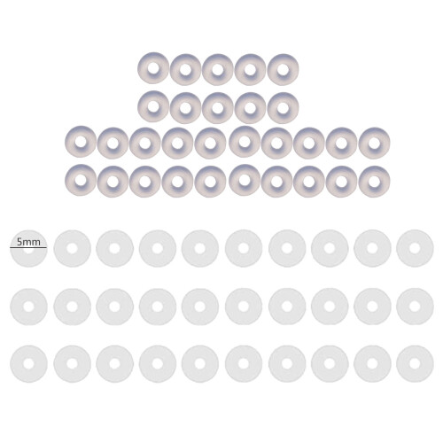 60x Plastic Earring Back Stopper Clear Silicone Earrings Back-A