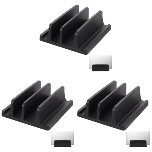 3St Zwarte Plastic Laptop Storage Stand Verticaal Voor Thuis 1