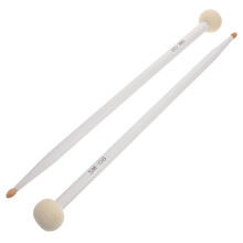 2Stk Filz Timpani Klöppel Weiß Holzgriff Profi Percussion Sticks