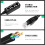 2 Adaptador Splitter Ethernet Rj45 Negro 3 , Cable Red 4