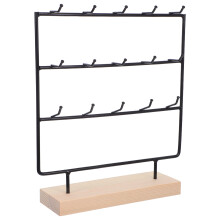 5Stk Schwarzer Schmuckhalter Aus Holz Und Für Ohrringe & Ketten