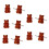 Bear Jewelry Making Accessories DIY-Red Horizontal hole 1