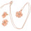 5Pz Collana Rosa Fiore Lucido 1
