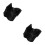 2Set Staffe Microfono A Muro Nero in Per Ridotti 10