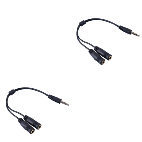 2Pz Cavo Audio 3.5mm A Doppio Stereo Nero Resistente 2