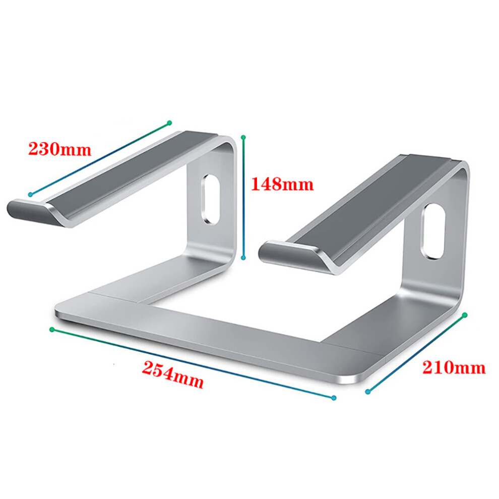 Elevated Viewing Level Laptop Stand, Portable Lightweight Metal Alloy Stand For Desk Compatible With Most 10-15.6", Ergonomic Design, Heat 9169997107114