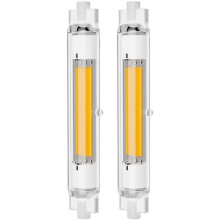 Krachtige dimbare ledlamp, 30W dubbelzijdig R7S warm wit licht, vervanging voor 200W halogeenlamp, direct aan, volledige helderheid 3000lm, 360 graden
