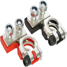 Pure Copper Terminals, Convenient Wiring Heavy Duty Car Battery Terminal Clamps with Easy to Install Feature, Battery Terminal Connectors for Stable