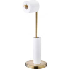 Luxuriöser, freistehender und rostfreier Toilettenpapierhalter aus Gold für kleine Räume, Mietwohnungen, Wohnwagen, Hütten, Wohnmobile und
