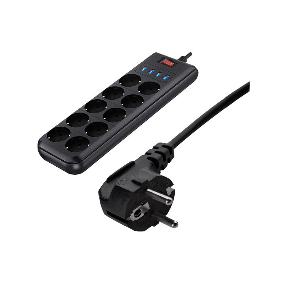 Versatile Power Hub, Surge Protector With Extension Cord, Heavy-Duty Cord, Automatic Shutdown Technology, Safe And Secure For Home Office Use 9169997107848