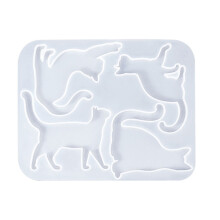 Moule de broche en Silicone pour chat, dessin animé 3D,-UN