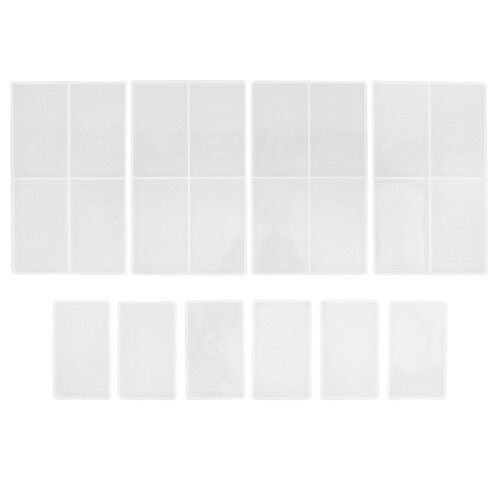 3Conjuntos Moldes De Silicone Brancos Para Epóxi Tarot DIY Resistente