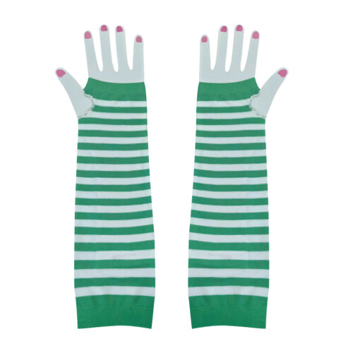 2Pares Luvas De Manga Verde Elegantes Para Mulheres