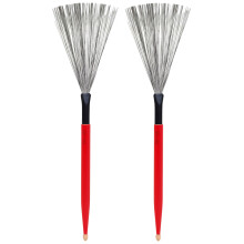2Pares Escovas De Aço Carbono Para Bateria Jazz Com De