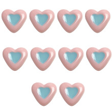 Macaroon Loose Beads Acrylic Heart-powder blue 16X20mm