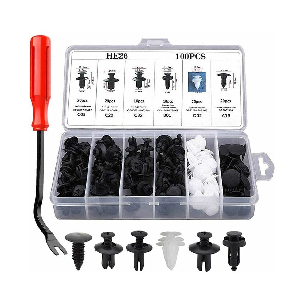 Universal Automotive Fasteners With Push-In Design, Durable Nylon Material Bumper Retainer Clips, Simple Installation Waterproof Retainers For Cars, 9405630528817