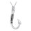 Collier d'urne de crémation en forme d'hameçon,-Argent 1
