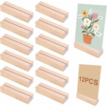 Elegante træbordkortholdere med minimalistisk touch, pålidelig naturlig fyrretræ til bryllupsmiddagsdekoration, bred anvendelse, holdbart
