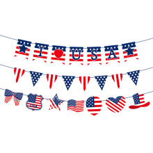Set van 22 vlaggen met sterren en strepen van polyester, duurzaam en herbruikbaar voor herdenkingsdecoraties op Memorial Day.
