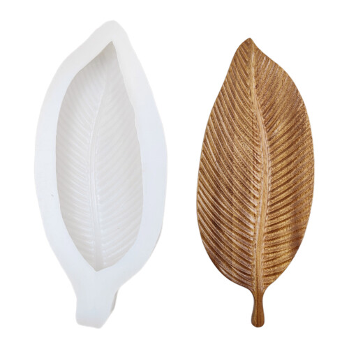 Große Blatt-Silikonform, Obst-Harz-Tablett-Form, blattförmige-A