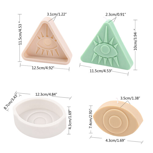 All-Seeing Eye for Triangle Candle Soap Molds Aromatherapy-A 2