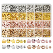 6 Styles Spacer Beads Loose Beads Diy Bracelet Necklace Earrings