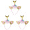 3St Glitter Gouden Zeemeermin Haaraccessoires Verkleedfeest 4