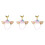 3St Glitter Gouden Zeemeermin Haaraccessoires Verkleedfeest 6