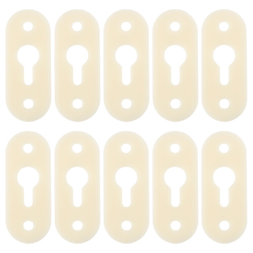 40St Plastic Keyhole Hangers Voor Kasten En Spiegels Wit