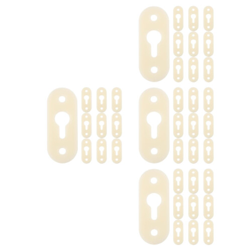 40St Plastic Keyhole Hangers Voor Kasten En Spiegels Wit 2
