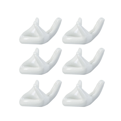 18St Ocarina Houder Keramische Witte Handvorm Decor Accessoires