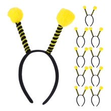 48Stk Bienen Stirnband Stoff Mit Und Pompons, Bunt, Kinder